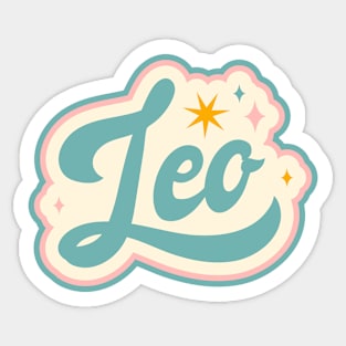 Vintage Leo Horoscope Sign // Retro Leo Zodiac Sign Sticker